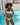 Kenny Flowers Watercolors Swim womens carolina blue underwire V textured bikini top