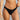 Womens woven textured mykonos black sporty bikini bottom
