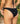 Womens woven textured mykonos black sporty bikini bottom