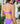 Kenny Flowers Watercolors Swim womens purple tahiti twist halter bikini top