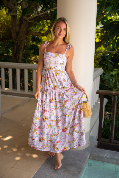 pink ladies dresses Margaritaville by Kenny Flowers – Wastin' Away Again - Pink – Resort Dress