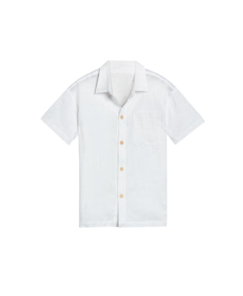 The Casa Blanca - Boys White Linen Shirt