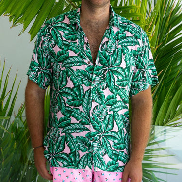 Dark Slate Gray The Fronds With Benefits - Short Sleeve Shirt