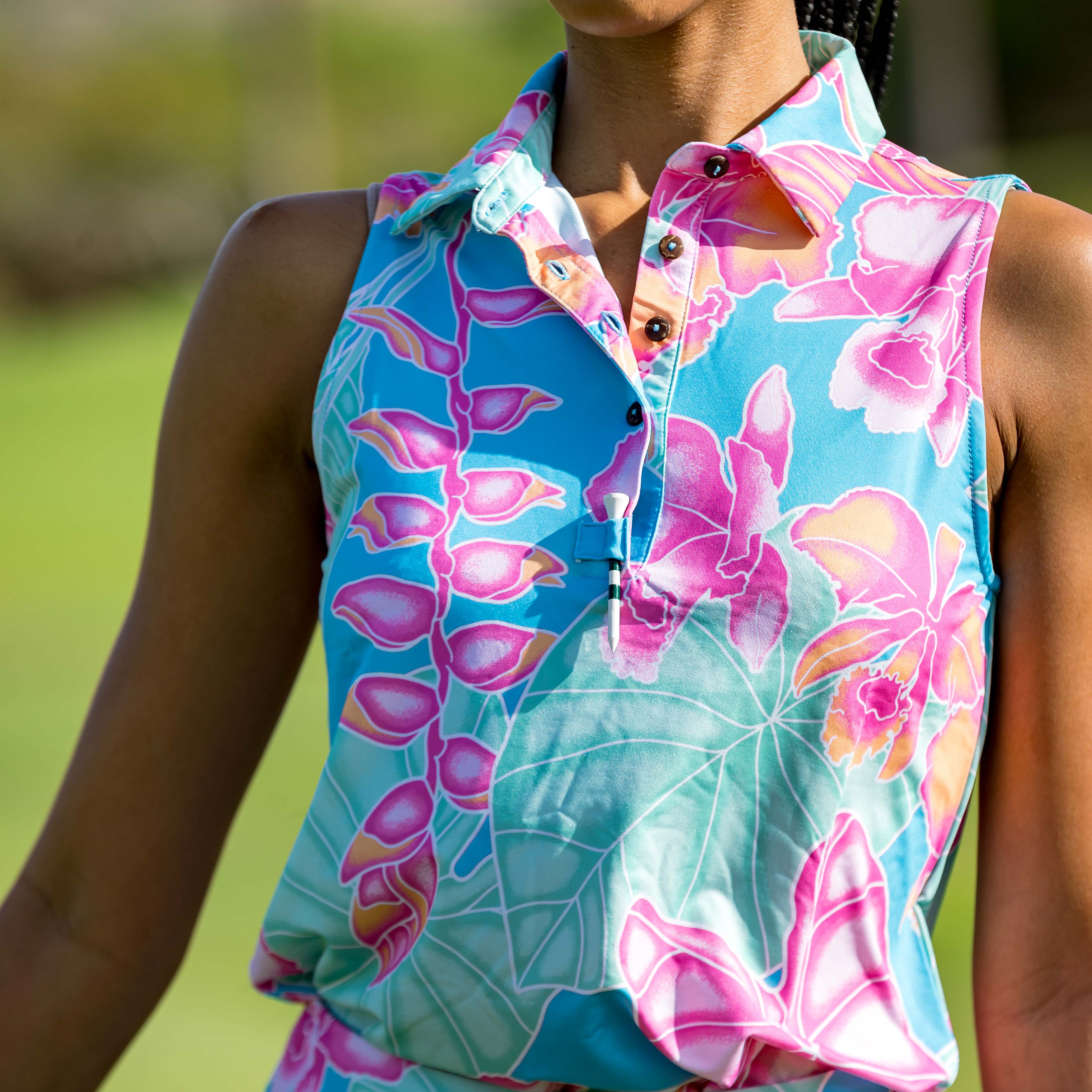 The Maui - Ladies Sleeveless Golf Polo by Kenny Flowers