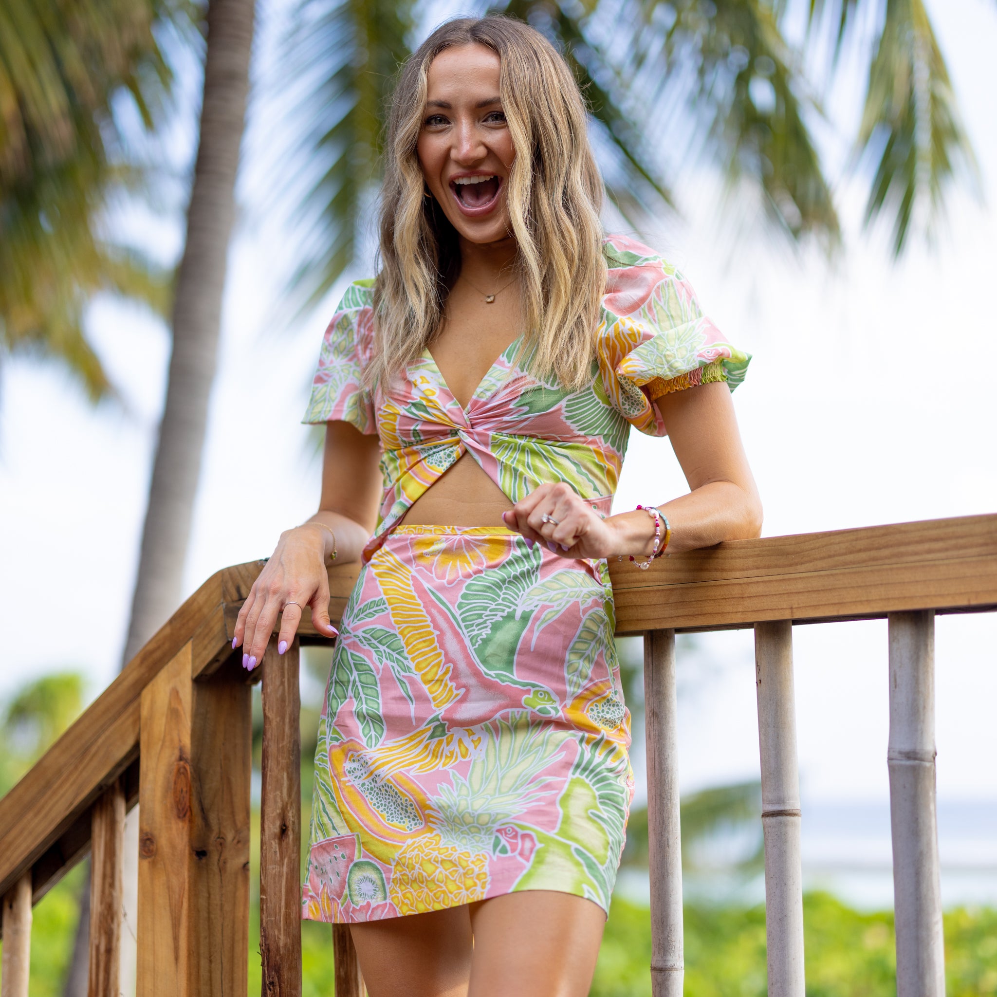 The Oia - Beach Dress | Tropical Vacation Dresses by Kenny Flowers Blue / XS