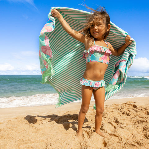 Hawaiian Kids Swimwear  The Maui - Girls Ruffle Bikini UPF 50+ – Kenny  Flowers