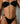 The Mykonos - Gold Ring Black Bandeau Bikini Top