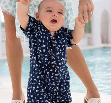 The Fishy Business - Baby Boys Shortie Romper