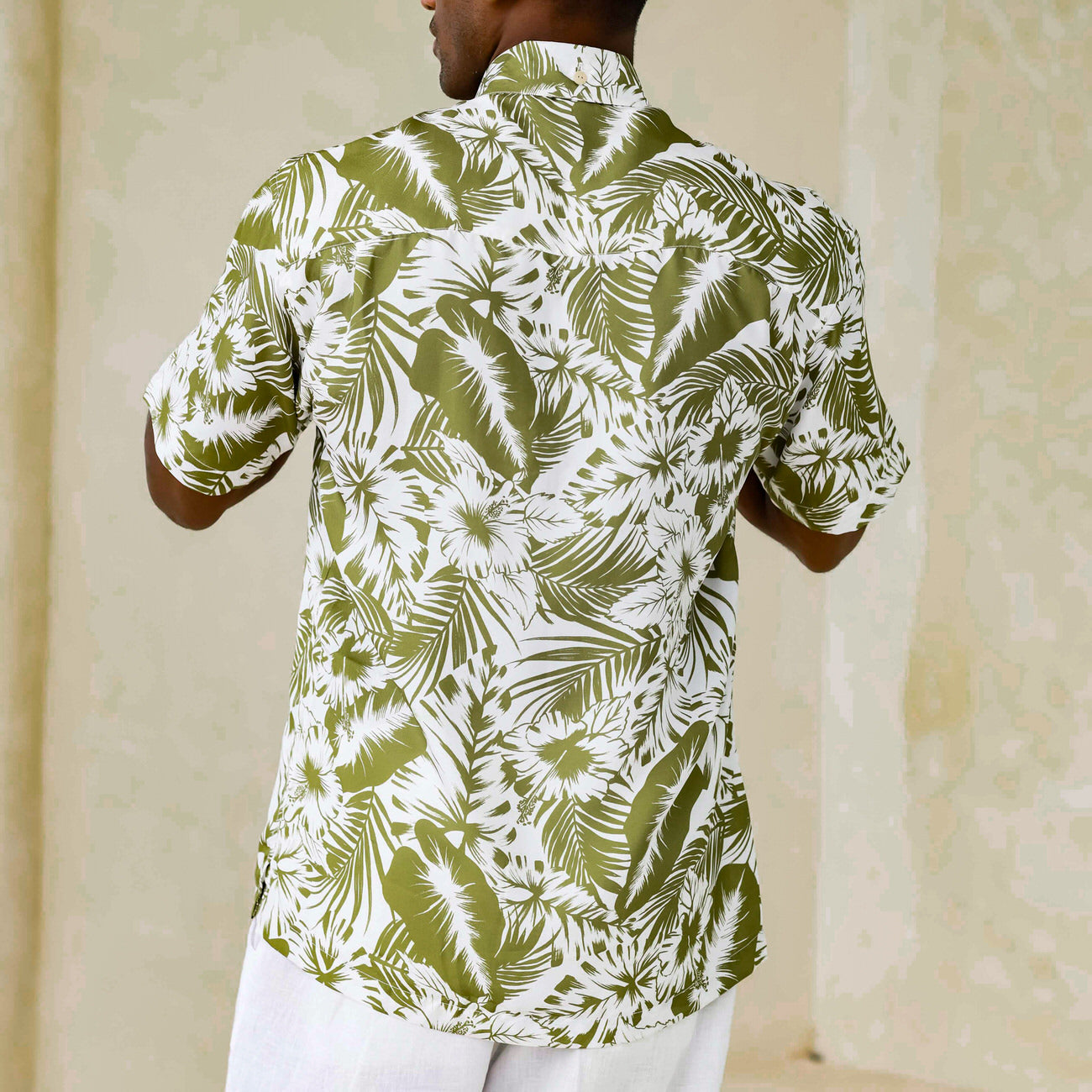 The Bali Hai - Tropical Silk Shirt by Kenny Flowers | Mens Hawaiian Shirt White / S