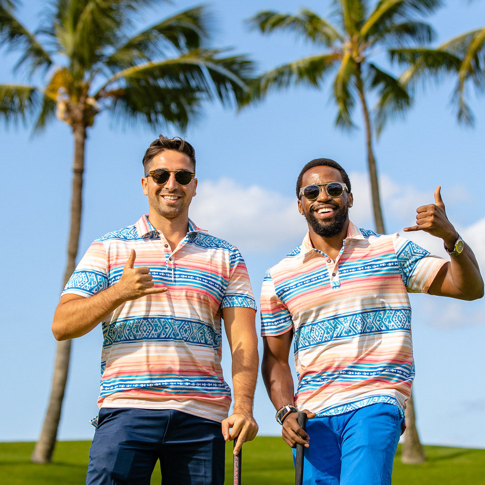 The Fairway Fiesta Patterned Golf Shirt by Kenny Flowers