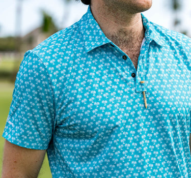 The Beach Breeze - Aqua Golf Shirt