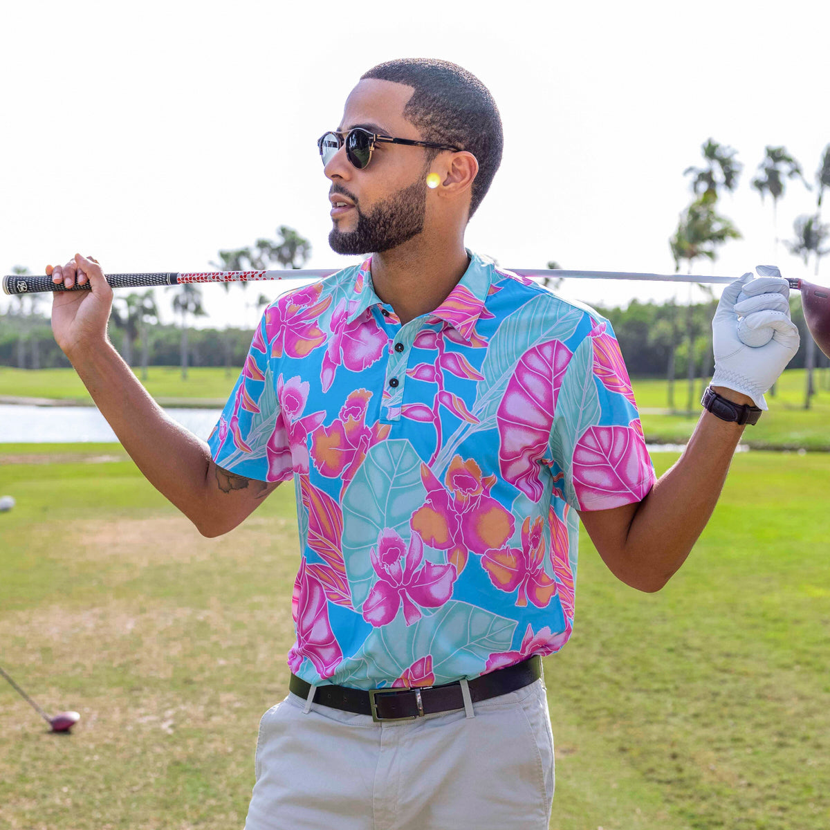 The Slice of Paradise - Mens Golf Shirt by Kenny Flowers