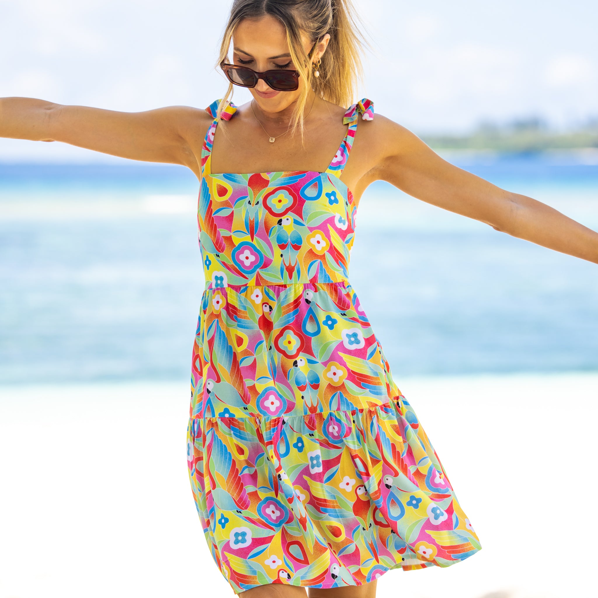 The Caribbean - Mini Resort Dress by Kenny Flowers