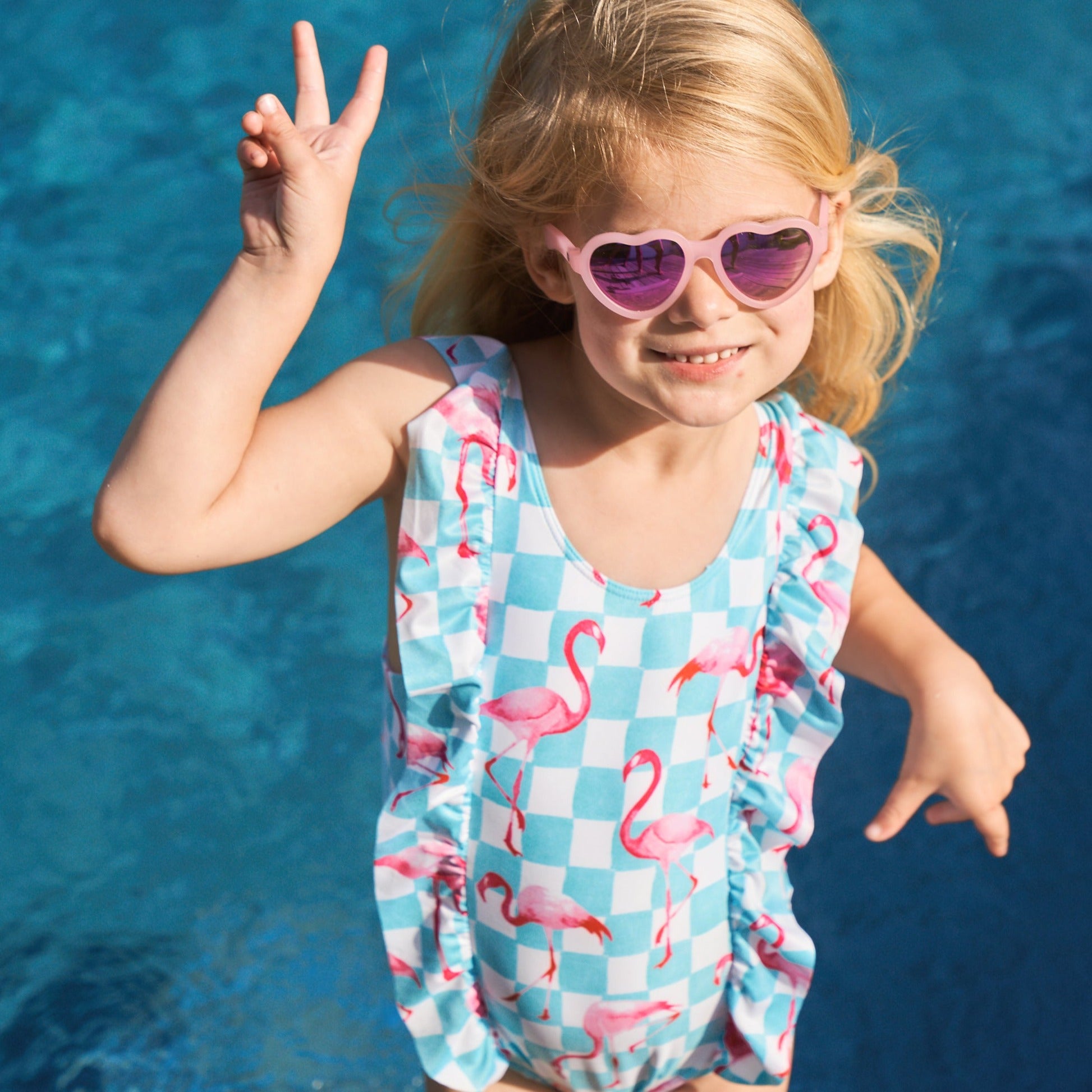 Hawaiian Kids Swimwear | The Copacabana - Girls Ruffle One Piece UPF 50 ...