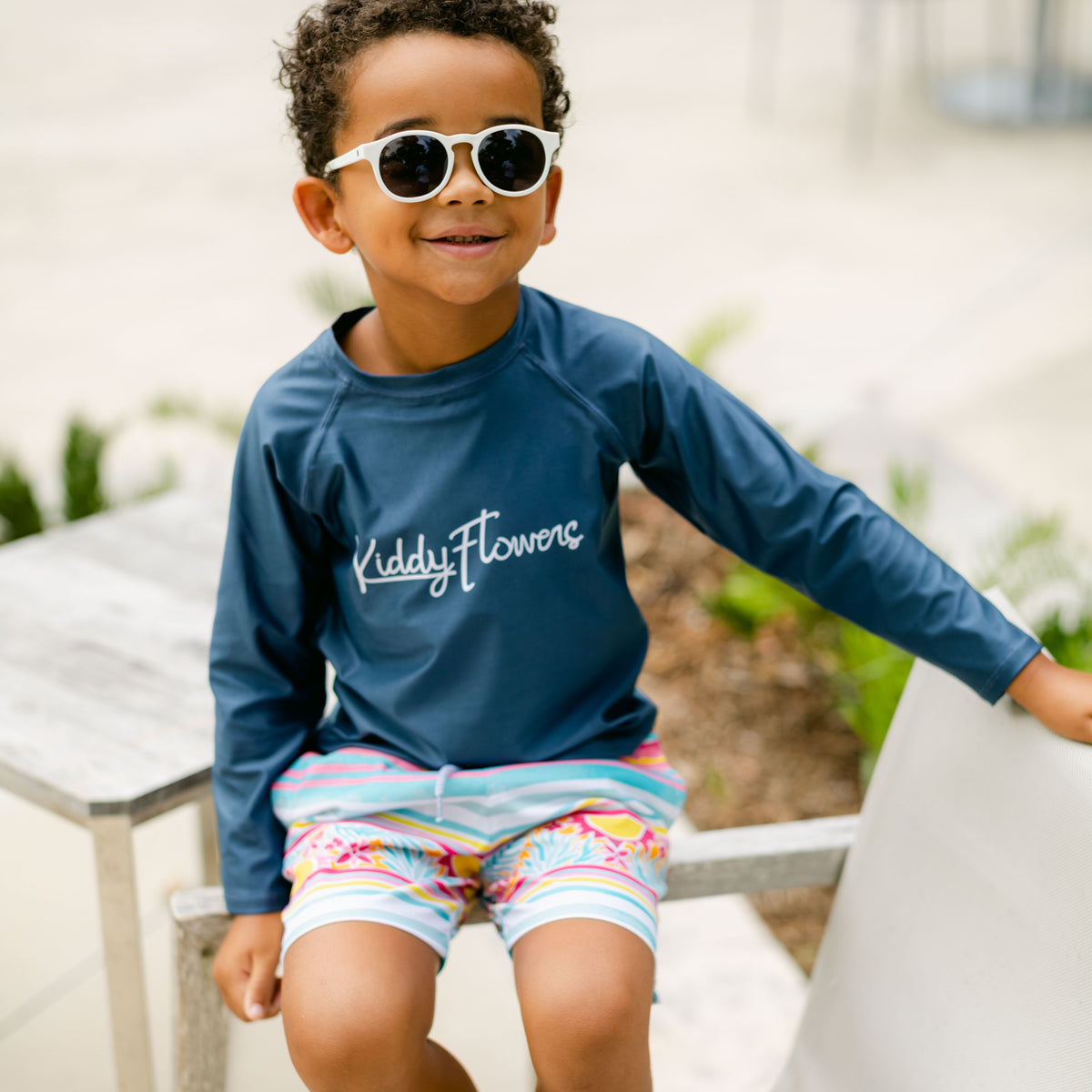 Beach Day Logo Rash Guard UPF 50+