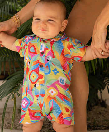 The Parrots of the Caribbean - Baby Boys Shortie Romper