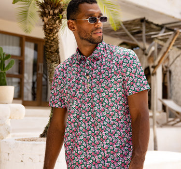 The Red Moon Shine by Kenny Flowers | Mens Hawaiian Shirt Red / S