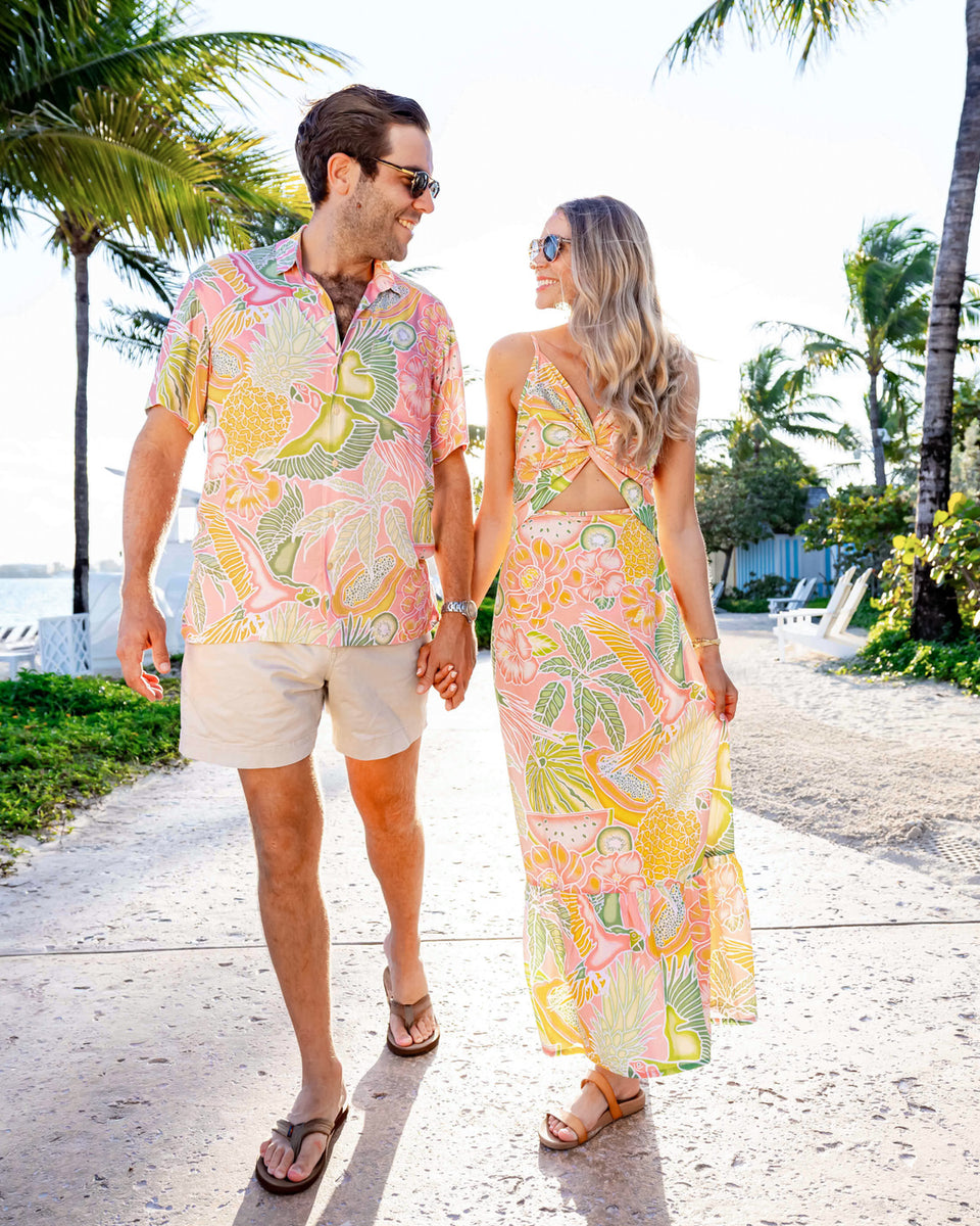 The Bahamas TwistFront Maxi Dress by Kenny Flowers Tropical Maxi