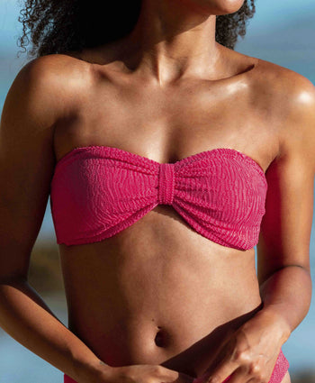 The Riviera Maya - Luxe Crinkle Stretch Knot Bandeau Top