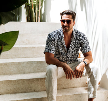 The Bali Hai - Tropical Silk Shirt by Kenny Flowers | Mens Hawaiian Shirt White / XXL